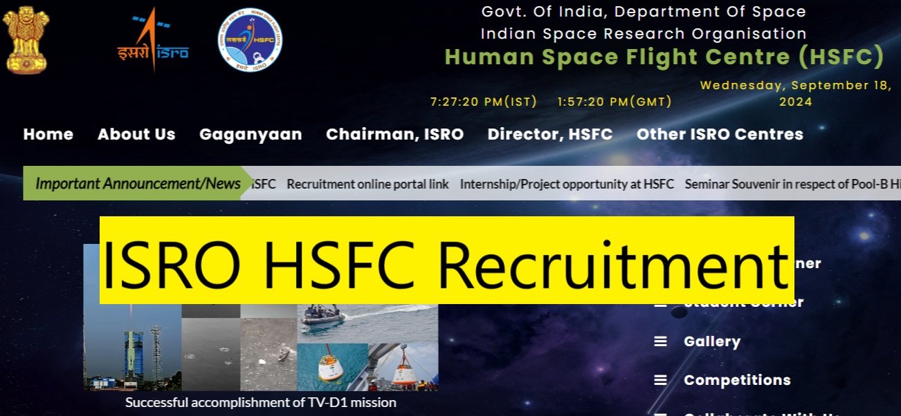 ISRO HSFC Recruitment