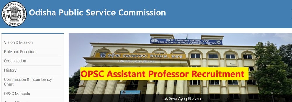 OPSC Assistant Professor Recruitment OPSC Assistant Professor Recruitment
